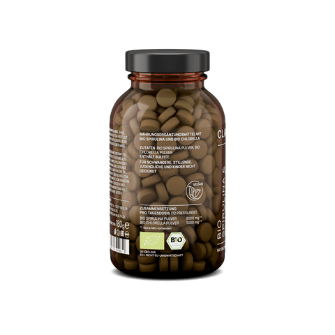 Bio Spirulina Chlorella Bottle